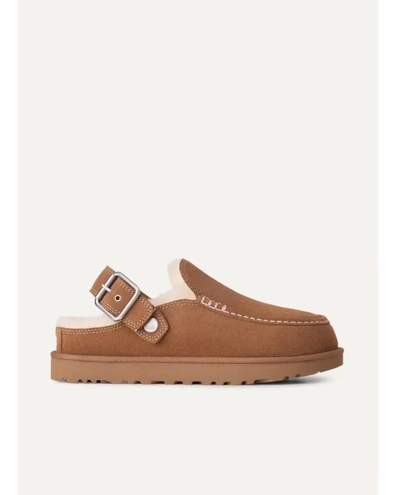 UGG GOLDENSTAR EVELINA CLOG SABOTS EN CUIR CUERO
