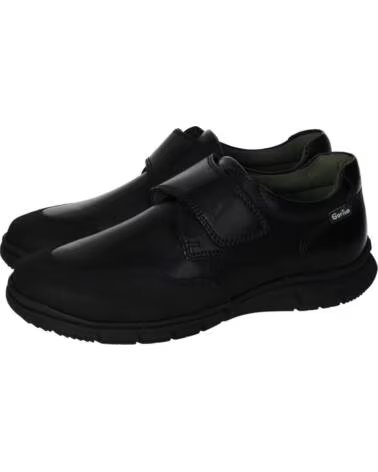 GORILA ZAPATOS ESCOLARES DE PIEL 33600 CON VELCRO NEGRO