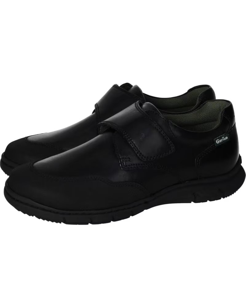 GORILA ZAPATOS ESCOLARES DE PIEL 33600 CON VELCRO NEGRO