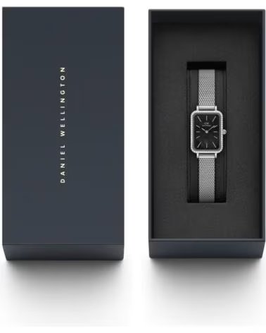 MONTRE DANIEL WELLINGTON DW00100667 CARRÉE ARGENTÉE GRIS