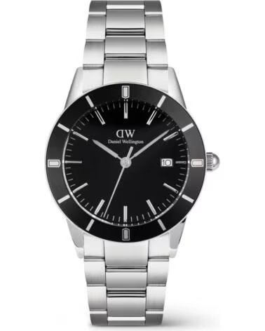 MONTRE DANIEL WELLINGTON DW00100822 ACIER INOXYDABLE ARGENTÉ ET NOIR GRIS