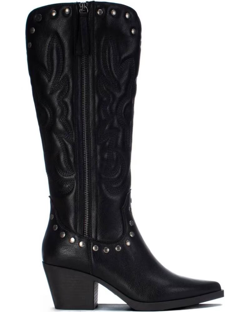 BOTAS ALTAS ESTILO COWBOY XTI 146240 CON TACHUELAS NEGRO
