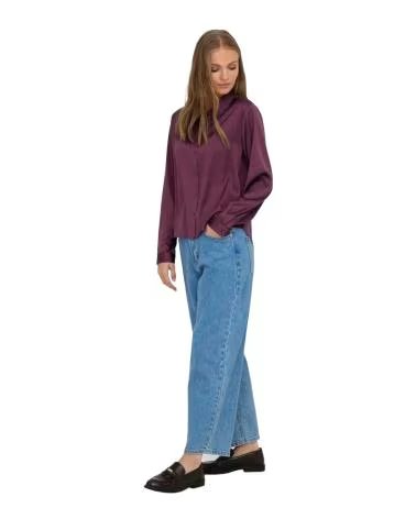 JACQUELINE DE YONG CAMISA FIFI 15203504 BORDÔ MULHER BURDEOS