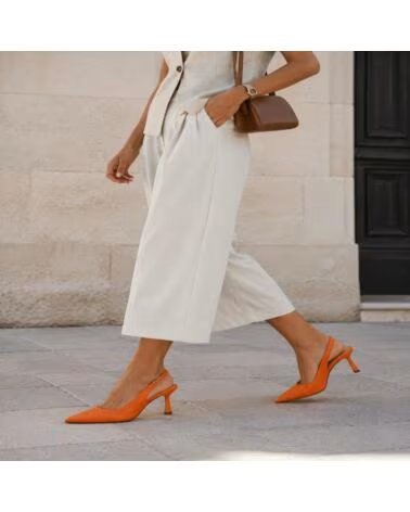 ESCARPINS SLINGBACK À TALON MONTEVITA SALONEZA ORANGE