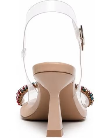 MONTEVITA SCARPA CON TACCO E CINTURINO POSTERIORE CON STRASS NUDE-MULTI