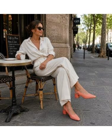 SAPATOS DE SALTO SLINGBACK MONTEVITA VERONAZA LARANJA ORANGE