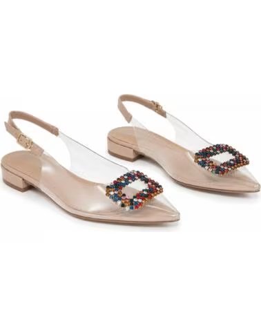 MONTEVITA VENICEZA SCARPE BASSE SLINGBACK CON STRASS E DETTAGLI TRASPARENTI MULTICOLOR