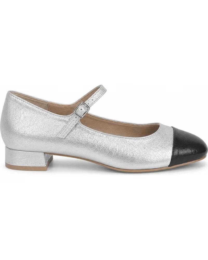 MONTEVITA MILANOZA ESCARPINS À PETIT TALON ET BRIDE SILVER