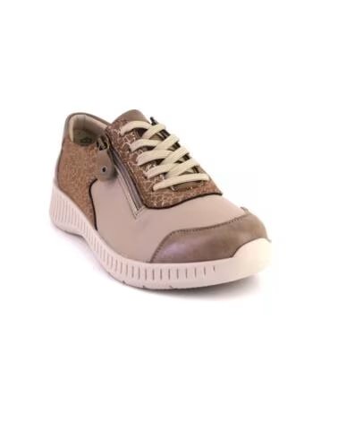 SUAVE 3302 BASKETS CASUAL FEMME TAUPE CUIR BEIGE