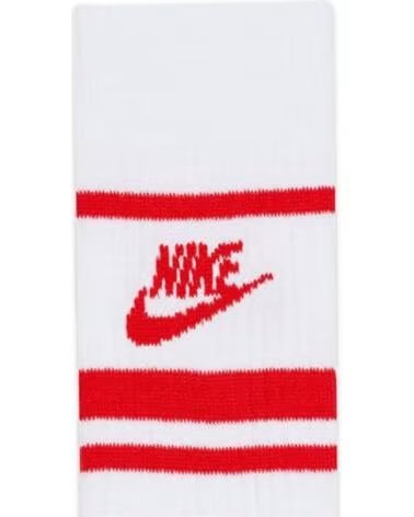 NIKE CALZINI EVERYDAY ESS BIANCO ROSSO DX5089-102 BLANCO