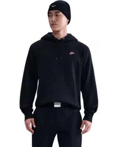 NIKE SWEAT À CAPUCHE CLUB FN3859-011 NOIR HOMME BLACK OR GREY