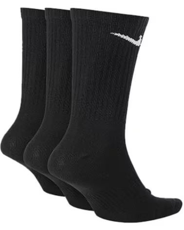 NIKE CALZINO EVERYDAY COTTON SX7664-010 CUSHIONED PACK 3 COLLO ALTO NEGRO