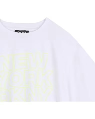 DKNY T-SHIRT MANCHES COURTES FILLE BLANCO