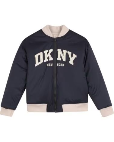 DKNY WENDE-BOMBERJACKE FÜR MÄDCHEN BEIG OSCURO