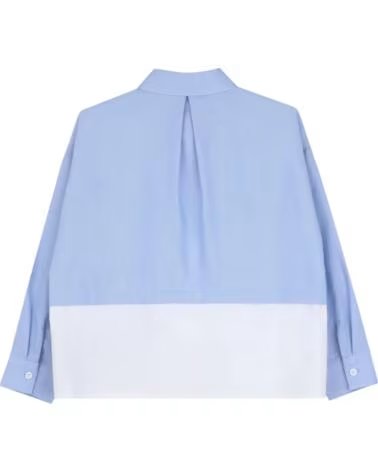 DKNY CAMICIA BAMBINA AZZURRO AZUL CIELO