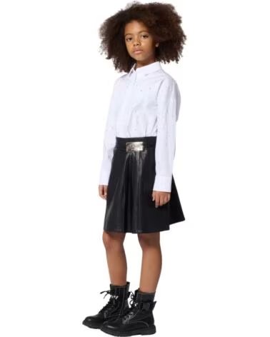 DKNY CAMICIA RAGAZZA STRASS STELLE BLANCO