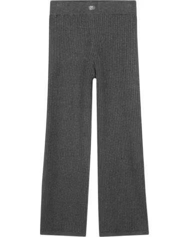 DKNY PANTALONES DE PUNTO ACANALADO NINA GRIS JASPEADO