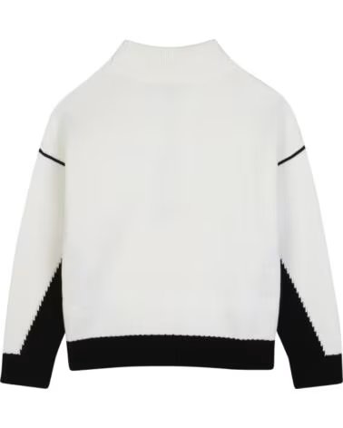 DKNY MÄDCHEN PULLOVER WEISS SCHWARZ BLANCO NEGRO