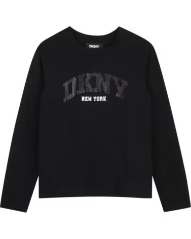DKNY LANGARMSHIRT FÜR MÄDCHEN SCHWARZ NEGRO