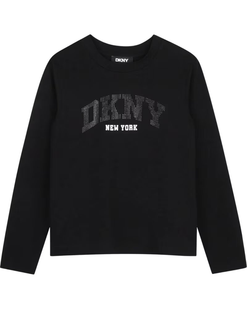 DKNY LANGARMSHIRT FÜR MÄDCHEN SCHWARZ NEGRO