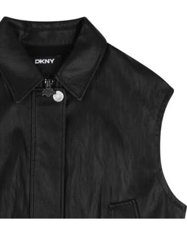 DKNY MADCHEN WESTE KUNSTLEDER NEGRO