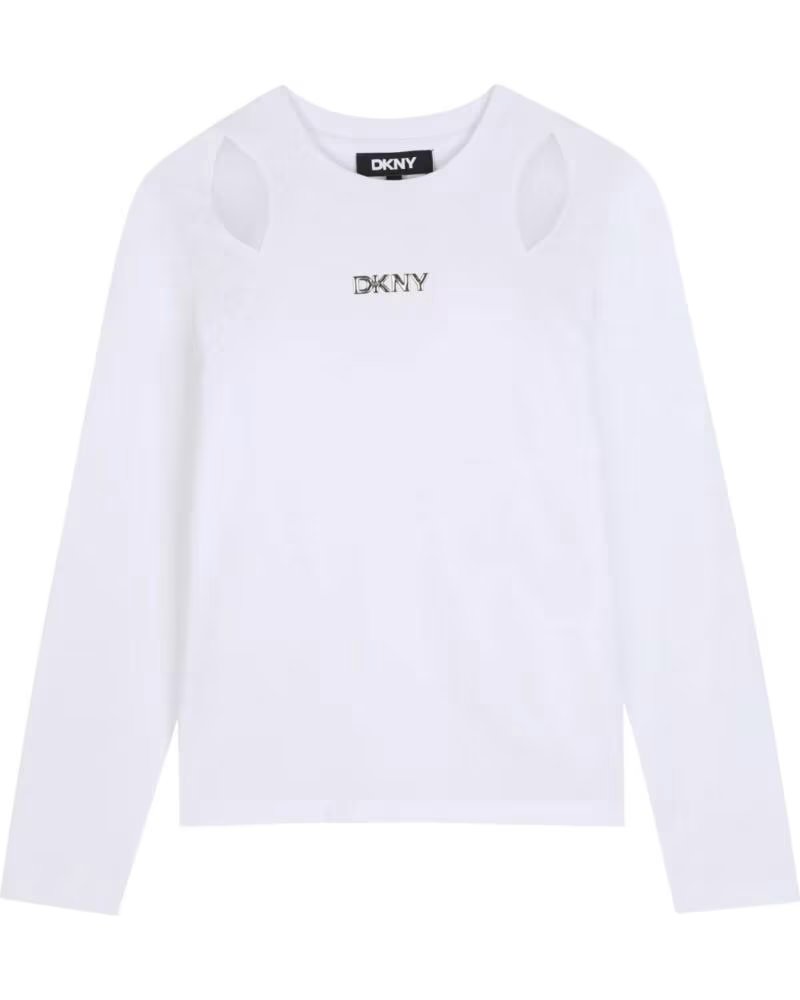 DKNY LANGARMSHIRT FUER MAEDCHEN WEISS BLANCO