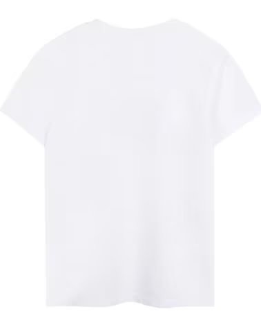 DKNY T-SHIRT FILLE MANCHES COURTES LOGO BLANCO