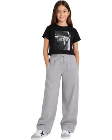 DKNY T-SHIRT FILLE IMPRIMÉ NEW YORK NEGRO