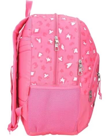PEPE JEANS ZAINO SCOLASTICO ROSA CON STAMPA CUORI E STELLE