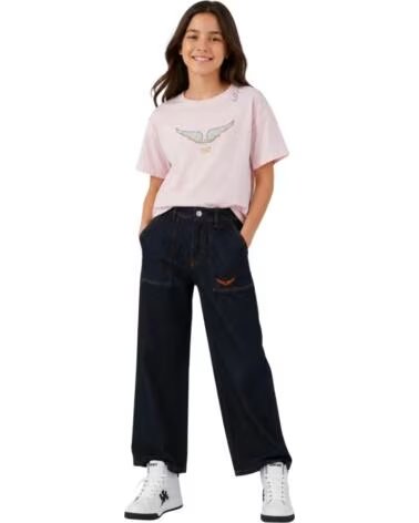 ZADIG & VOLTAIRE T-SHIRT MANCHES COURTES NINA ROSE PASTEL ROSA