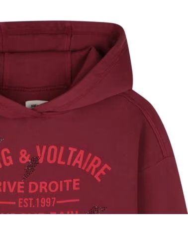 ZADIG & VOLTAIRE KAPUZENPULLOVER NINA BORDEAUX BURDEOS