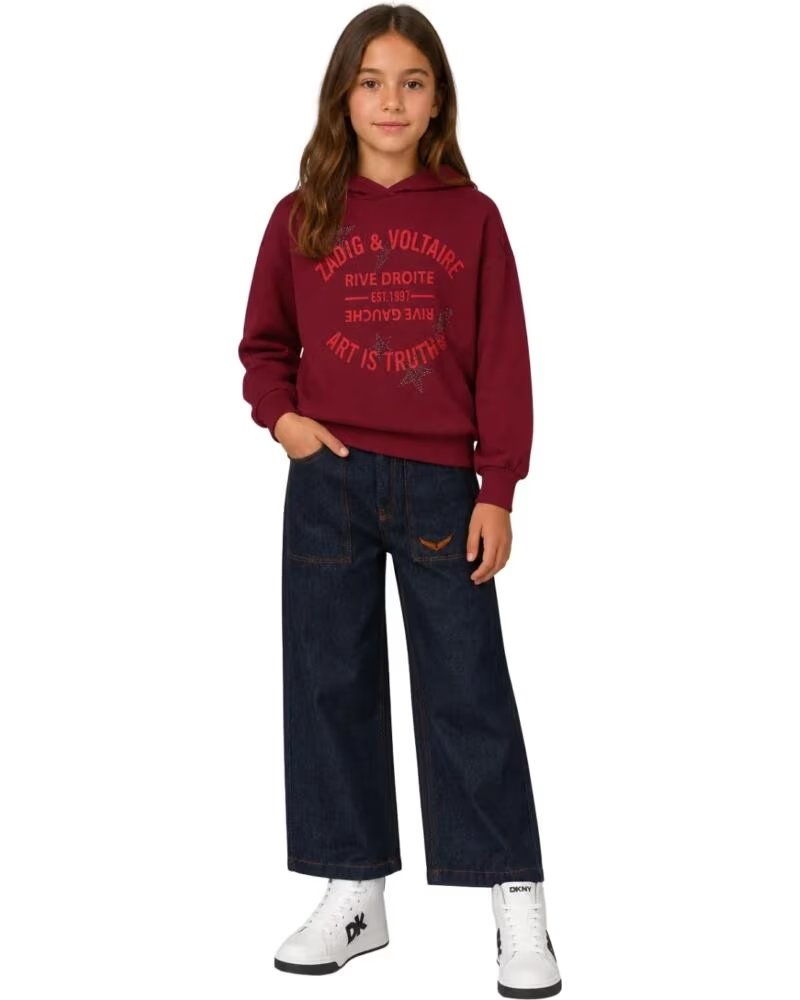 ZADIG & VOLTAIRE KAPUZENPULLOVER NINA BORDEAUX BURDEOS