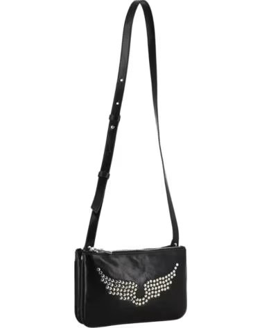 ZADIG AND VOLTAIRE BOLSO DE HOMBRO DE PIEL CON TACHUELAS NEGRO