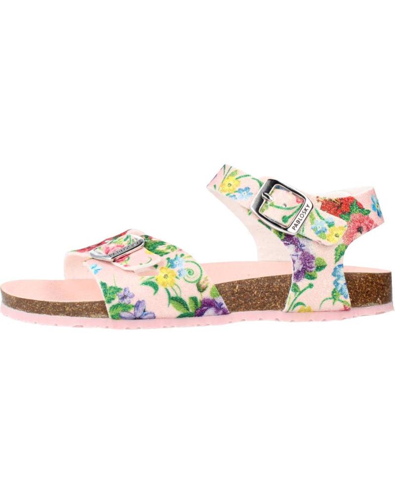 Sandali per Donna e Bambina PABLOSKY SANDALIA BIO FLORES GLITTER 498770 BLANCO