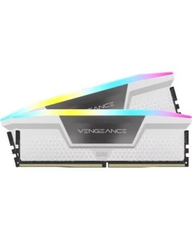 CORSAIR MÉMOIRE RAM DDR5 32GB 2X16GB VENGEANCE RGB WHITE 6000MT/S PC5-48000 CL30