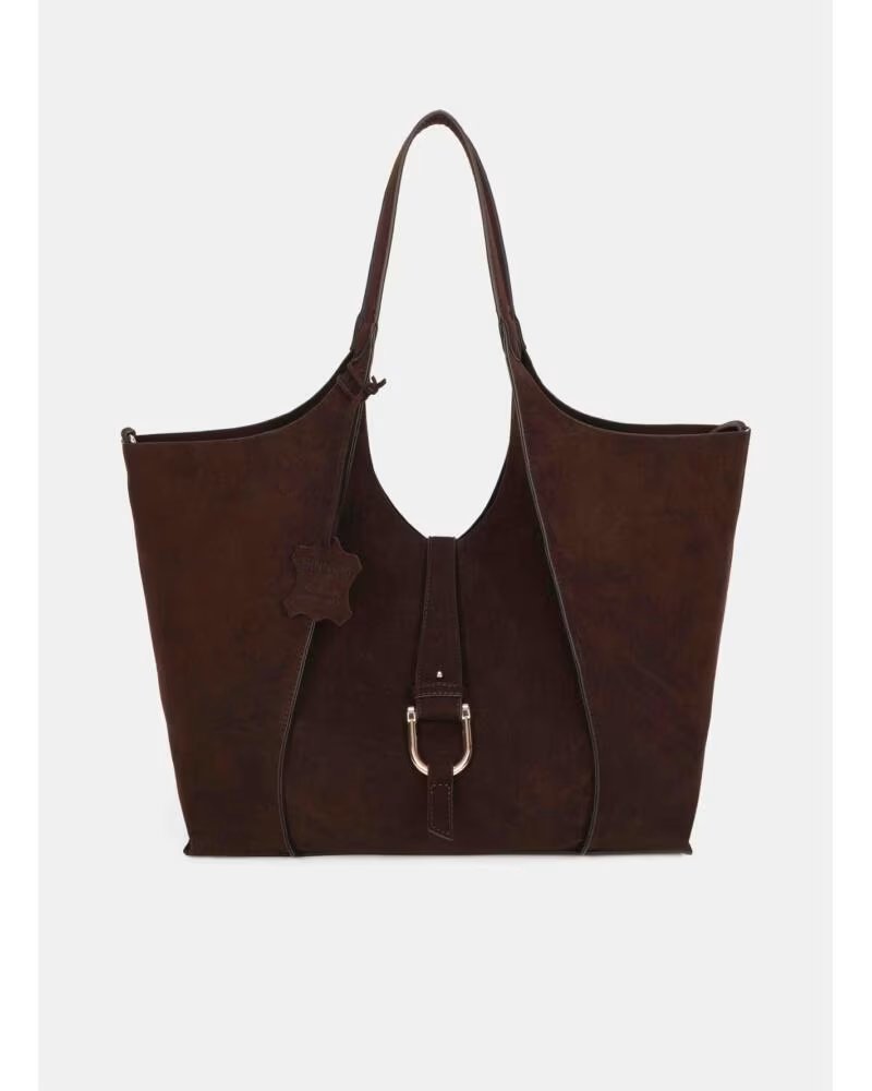 BOLSA SHOPPER DE OMBRO BINNARI SIENA CASTANHO MARRON