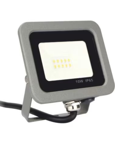 SILVER Foco proyector led ips 65 10w 5700k luz fria 800lm gris