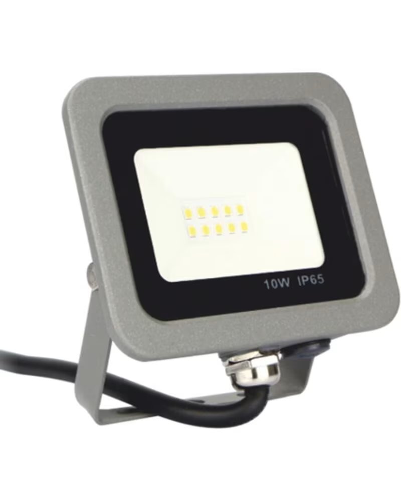 SILVER Foco proyector led ips 65 10w 5700k luz fria 800lm gris