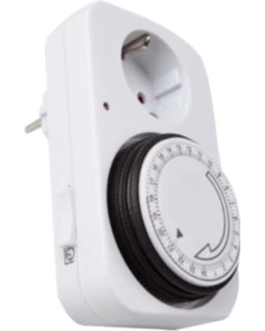 SILVER Programador electronic analogico - 24 horas - 3600w - 250v - 16a - 50hz - ip 20 - ajustable 15 minutos - 24h negro