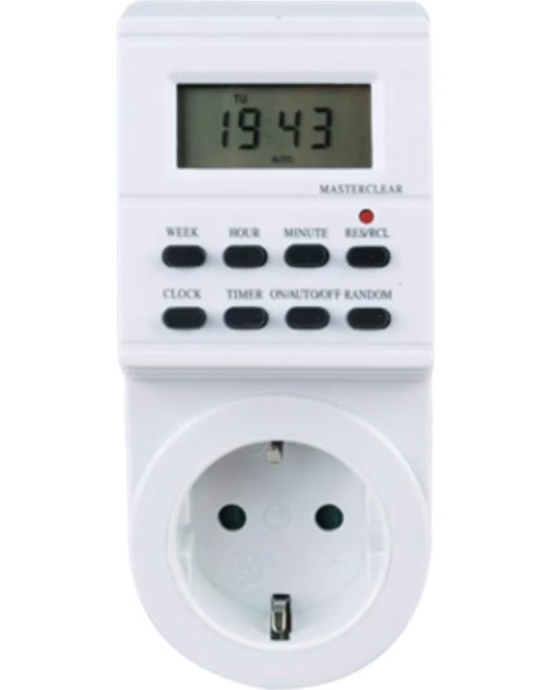 SILVER Programador electronic digital - semanal - 3600w - 250v - 16a - 50hz - ip 20 - ajustable multifuncion