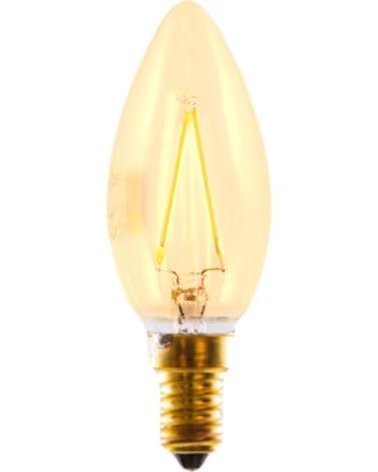 SILVER Bombilla led electronic filamento edison vela 3w=20w - e27 - 2 200k - 320º - 300 lm - luz extra calida - a