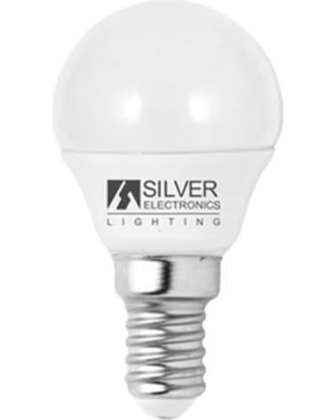 SILVER Bombilla led electronic eco esferica 5w=35w - e14 - 3000k - 436 lm - 160º - luz calida - a