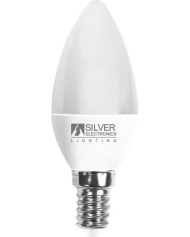 SILVER Bombilla led decorativa electronic vela 7w=70w - e14 - 5000k - 620 lm - luz fria - a