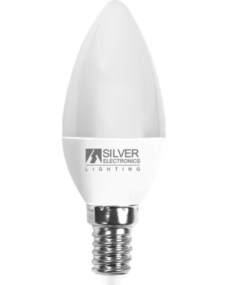 SILVER Bombilla led decorativa electronic vela 7w=70w - e14 - 5000k - 620 lm - luz fria - a