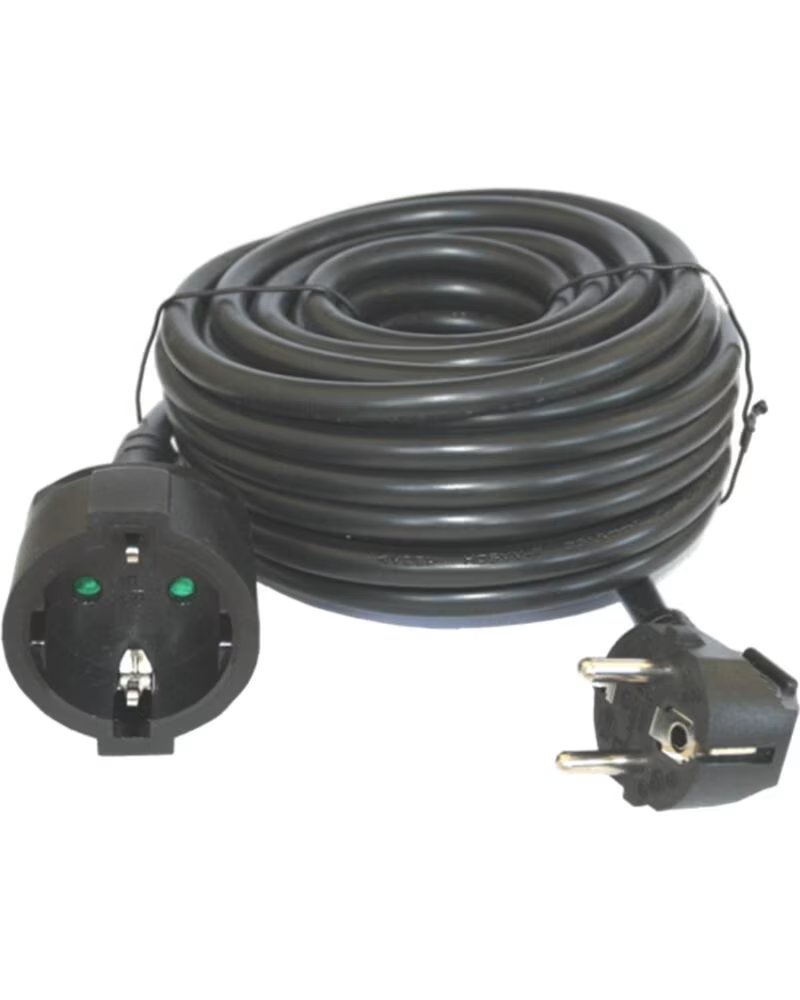 SILVER Cable prolongador de corriente electrics 3m - 3x 1 5mm - 250v - 16a - 3 500w negro