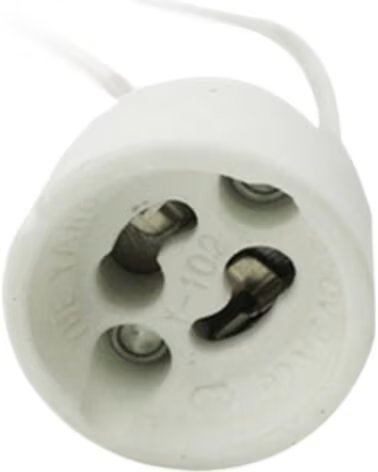 SILVER Porta lamparas silever electronics para casquillo gu10 230v 15 cm bolsa de 50 unidades