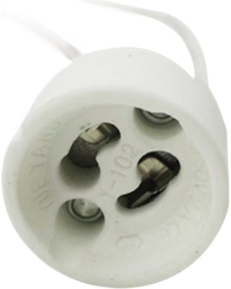 SILVER Porta lamparas silever electronics para casquillo gu10 230v 15 cm bolsa de 50 unidades