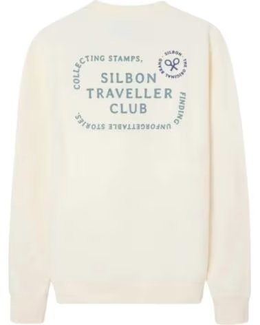 SWEATSHIRT SILBON TRAVELLER CLUB CREME HOMEM CREMA