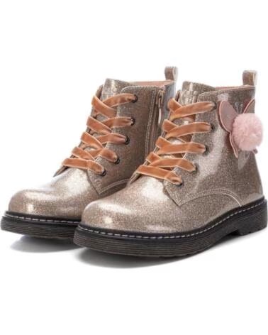 BOTINES INFANTILES XTI 150659 NUDE CON PURPURINA Y POMPONES