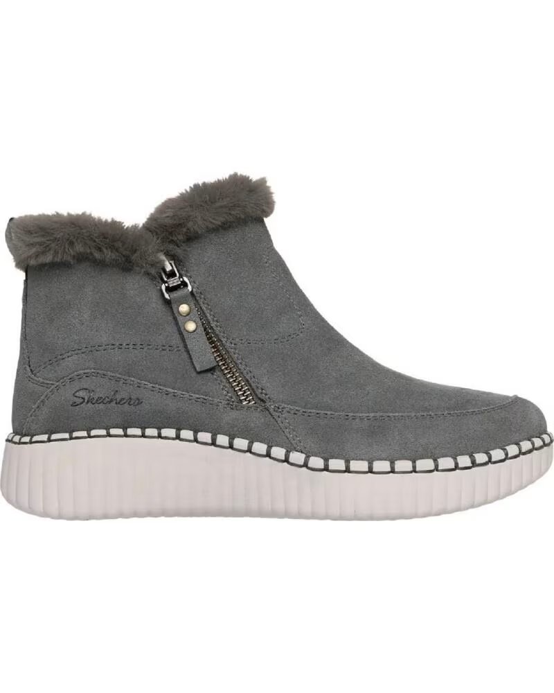 SKECHERS 168108 STIVALI DONNA CACHI PELLE SCAMOSCIATA KAKI